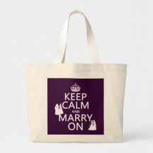Keep Calm and Marry On - all colors Canvas Bags