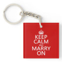 Keep Calm and Marry On (all colors) Key Chain