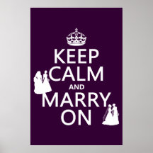 Keep Calm and Marry On - all colors Posters