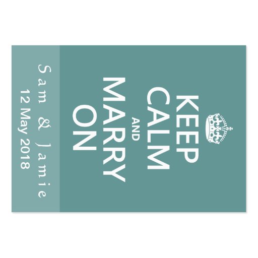 Keep Calm and Marry On Business Card Template (front side)