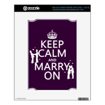 Keep Calm and Marry On (customizable color) Decals For The NOOK
