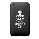 Keep Calm and Marry On Gay iPhone 3 Case-Mate Case