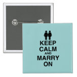 KEEP CALM AND MARRY ON (LES buttons