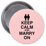 KEEP CALM AND MARRY ON (LES buttons