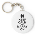 KEEP CALM AND MARRY ON (LES keychains