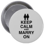 KEEP CALM AND MARRY ON (LES buttons