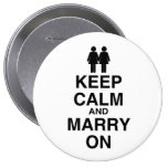 KEEP CALM AND MARRY ON (LES buttons