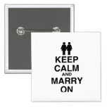 KEEP CALM AND MARRY ON (LES buttons