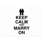 Keep Calm and Marry On- Postcard