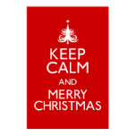 Keep Calm and Merry Christmas Poster posters