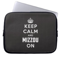 Keep Calm and Mizzou on - White Laptop Sleeves