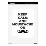 Keep Calm and Mustache On Skins For iPad 3