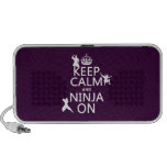 Keep Calm and Ninja On (in any color) iPod Speaker