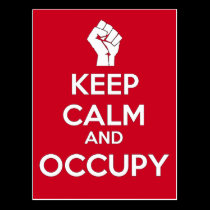 Keep Calm and Occupy (version2) postcards