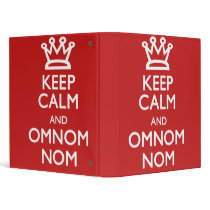 Keep Calm and Omnom Cook Book Binders