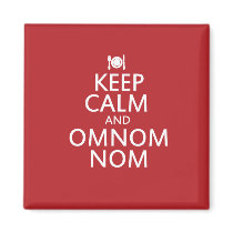 Keep Calm and Omnom Nom Refrigerator Magnets