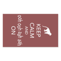 Keep Calm and Ooh Ooh Aah Aah On Monkey design Rectangular Sticker