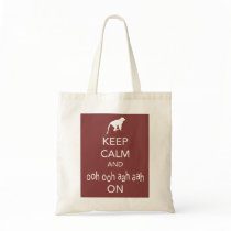 Keep Calm and Ooh Ooh Aah Aah On Monkey Print Tote Bag