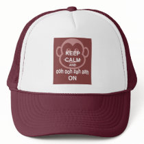 Keep Calm and Ooh Ooh Aah Aah On Monkey Print Mesh Hat