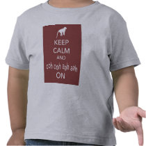 Keep Calm and Ooh Ooh Aah Aah On Monkey Print Tee Shirt