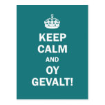 "Keep Calm and Oy Gevalt!" Postcard