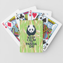 Keep Calm and Panda On Original Design Print Gift Poker Cards