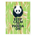 Keep Calm and Panda On Original Design Print Gift Postcards