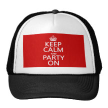 Keep Calm and Party On (in any color) Mesh Hat