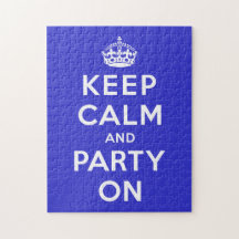 Keep Calm and Party On Jigsaw Puzzle