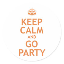 keep calm and party on stickers