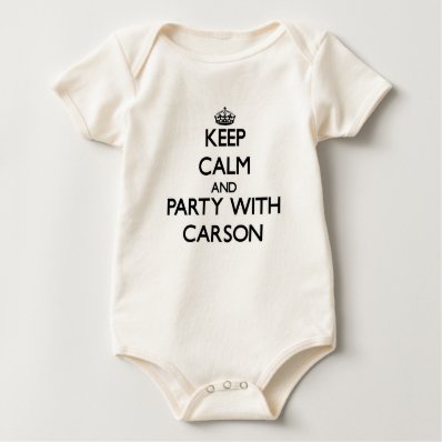 Keep calm and Party with Carson Baby Bodysuits