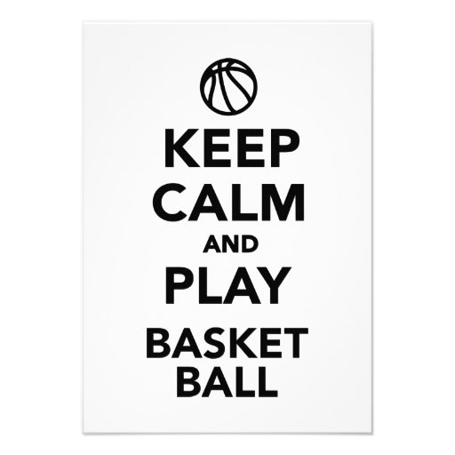 Keep calm and play Basketball Custom Announcements