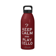 Keep Calm and Play Cello Drinking Bottle