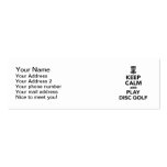 Keep calm and play Disc golf Mini Business Card