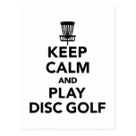 Keep calm and play Disc golf Postcard