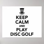 Keep calm and play Disc golf Poster