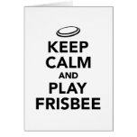 Keep calm and play Frisbee Card