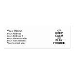 Keep calm and play Frisbee Mini Business Card