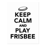 Keep calm and play Frisbee Postcard