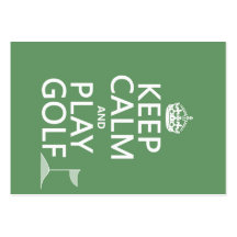 Keep Calm and Play Golf - all colors Business Cards