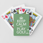 Keep Calm and Play Golf - all colors Poker Cards