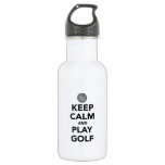 Keep calm and play Golf Stainless Steel Water Bottle