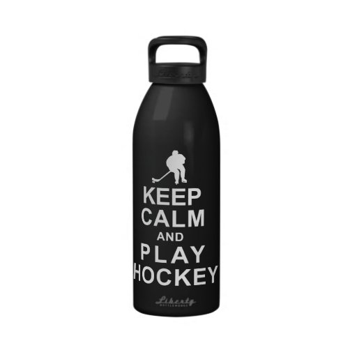 Keep Calm and Play Hockey Drinking Bottle