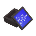 Keep Calm and Play Hockey Premium Jewelry Box