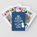 Keep Calm and Play On (double bass) Poker Cards