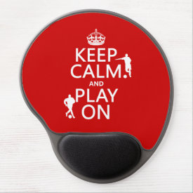 Keep Calm and Play On (football) (in any color) Gel Mouse Pads