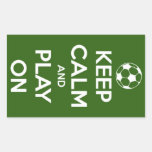 Keep Calm and Play On Green Stickers