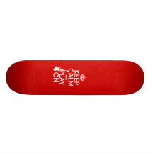 Keep Calm and Play On (guitar)(any color) Skate Board