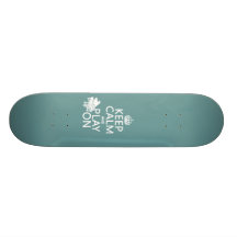 Keep Calm and Play On (Piano)(any background color Skate Deck