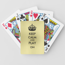 Keep Calm and Play On Poker Cards